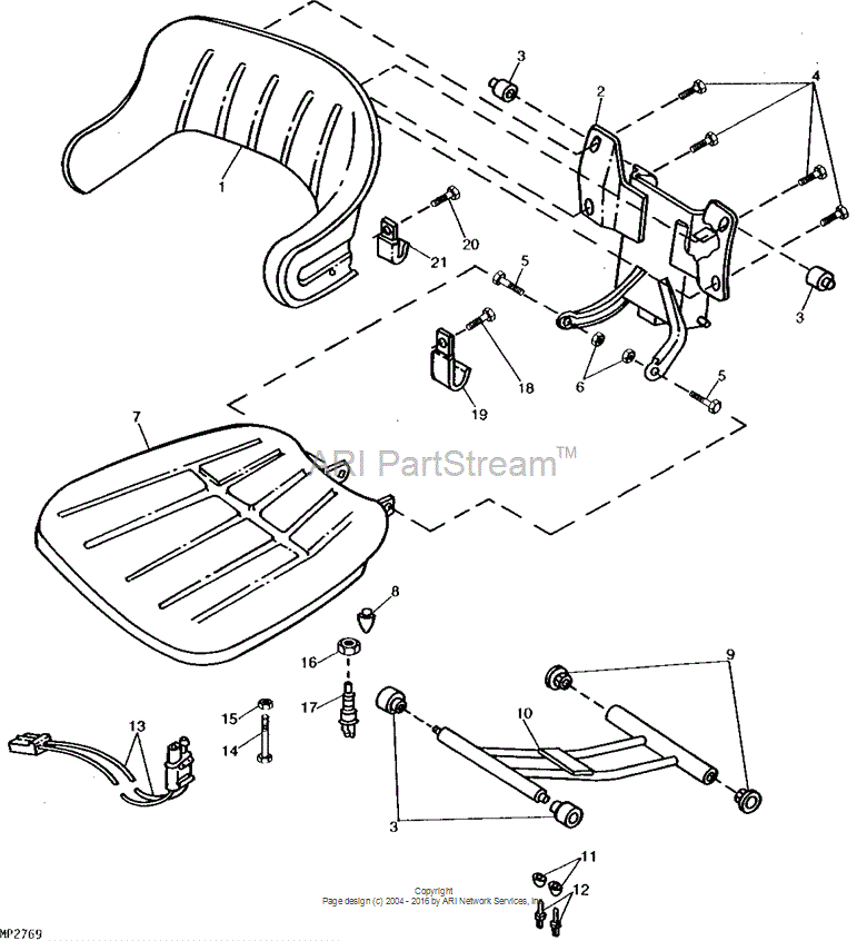 E62154 Nut for JOHN DEERE