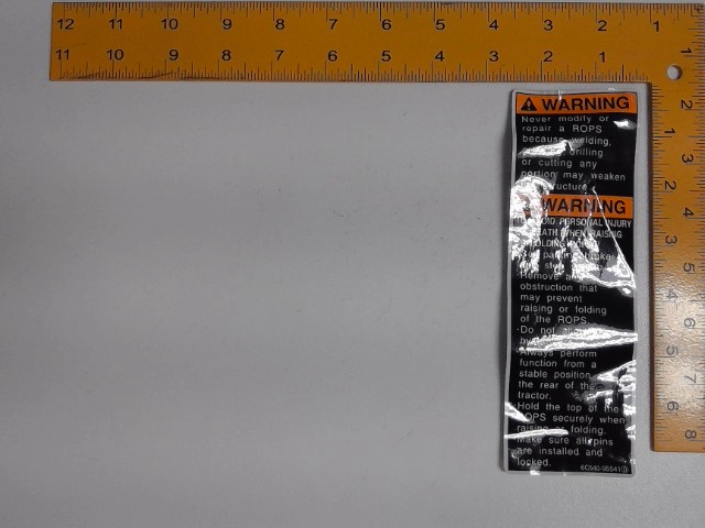 6C540-95540 Decal for KUBOTA