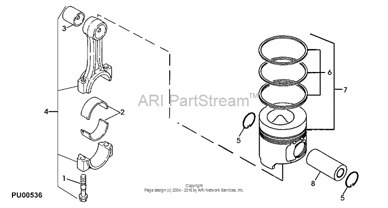 M801068 Bolt for JOHN DEERE