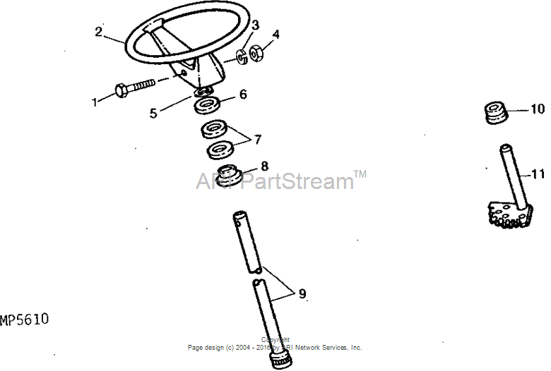 M70741 Steering Whe for JOHN DEERE