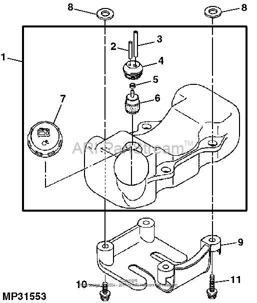 7763 Screw W/washer for JOHN DEERE