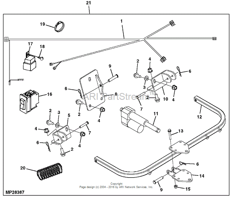 AMT1246 Lift Arm Tube for JOHN DEERE