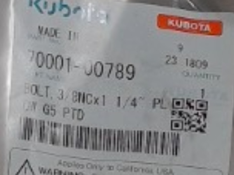 70001-00789 Bolt for KUBOTA