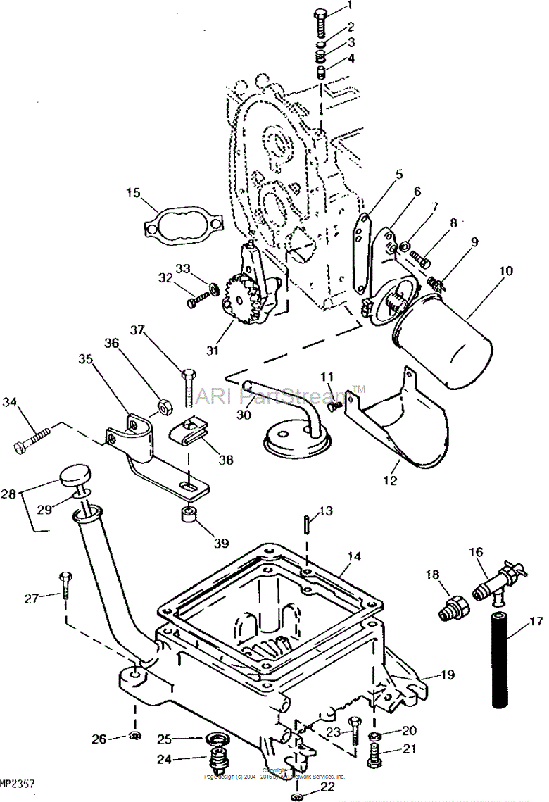 HE122-0360 Drain/trough for JOHN DEERE