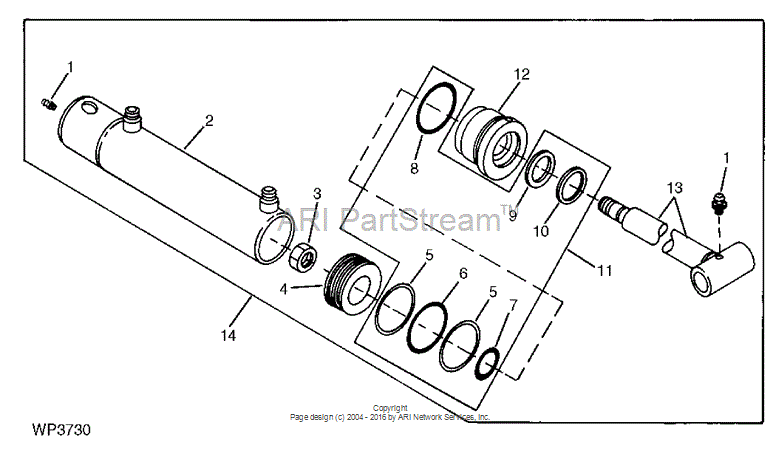AW29461 Hyd Cyl for JOHN DEERE