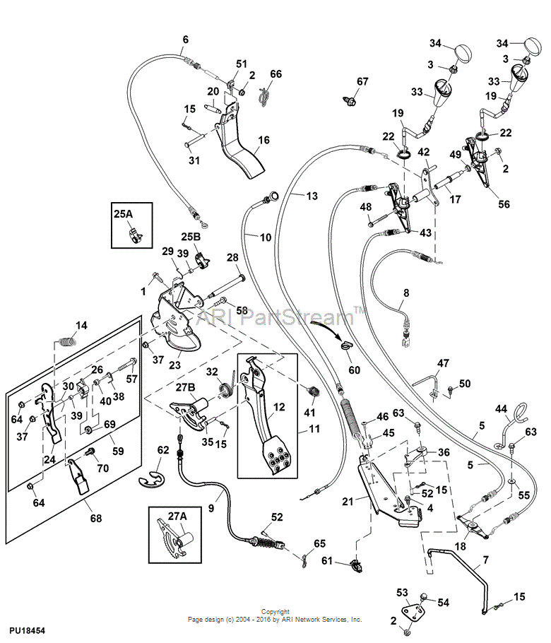 M159628 Lever for JOHN DEERE