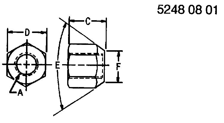 A1892R Nut for JOHN DEERE