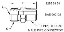 X68C-6-4 Fitting for JOHN DEERE