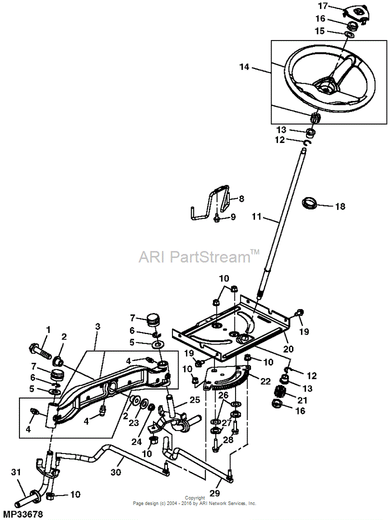 GY20492 Drag Link for JOHN DEERE