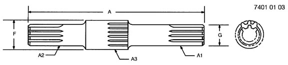 A-T28672 Shaft for JOHN DEERE