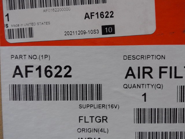 AF1622 Air Precleaner