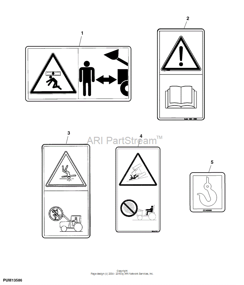 CC49986 Label for JOHN DEERE