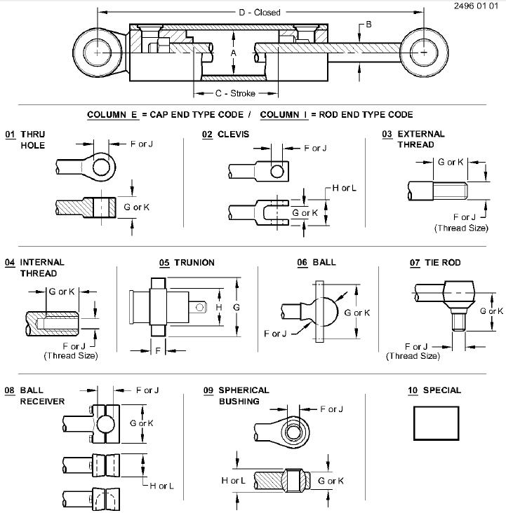 AHC10669 Unloading Auger Swing Cylinder for JOHN DEERE