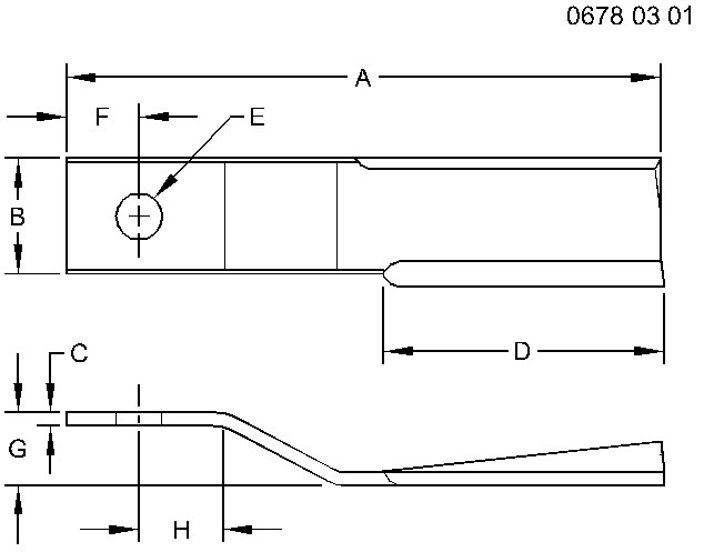 W43043 Blade for JOHN DEERE