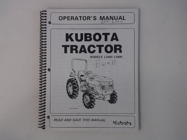 TC220-19711 Operators Manua for KUBOTA
