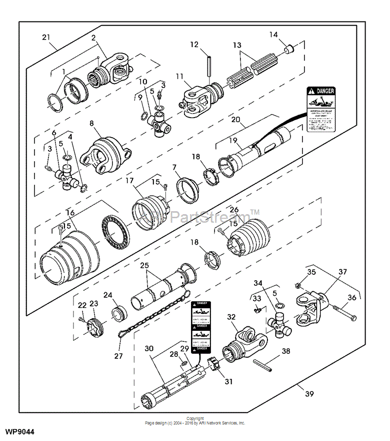 AW34673 Cross Bearing for JOHN DEERE