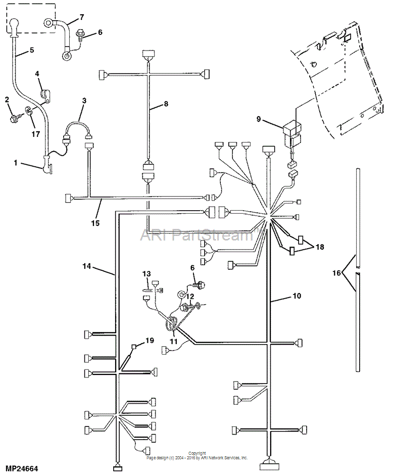 M807891 Wiring Harness for JOHN DEERE