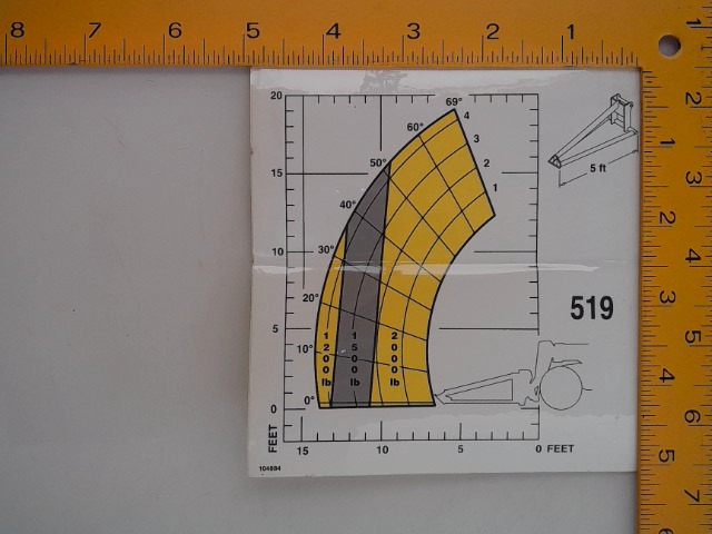 104884 Decal for GEHL MANITOU