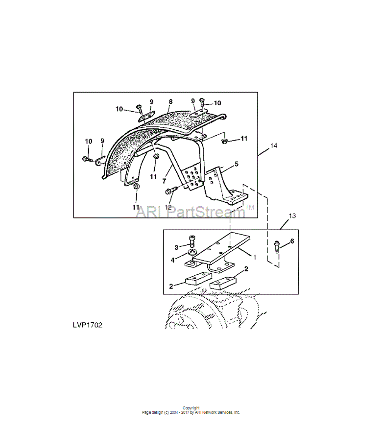 LV100125 Brkt Kit for JOHN DEERE