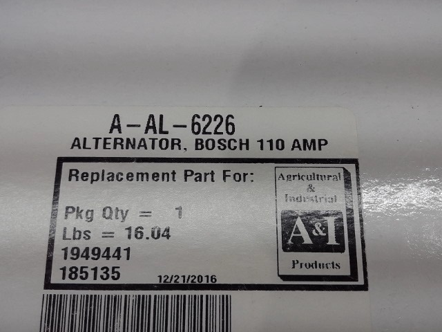 A-AL-6226 Alternator for JOHN DEERE