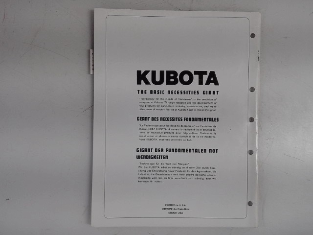 97898-41120 Manual for KUBOTA