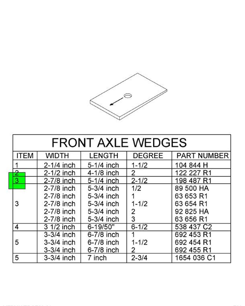 89500HA Wedge for INTERNATIONAL TRUCK