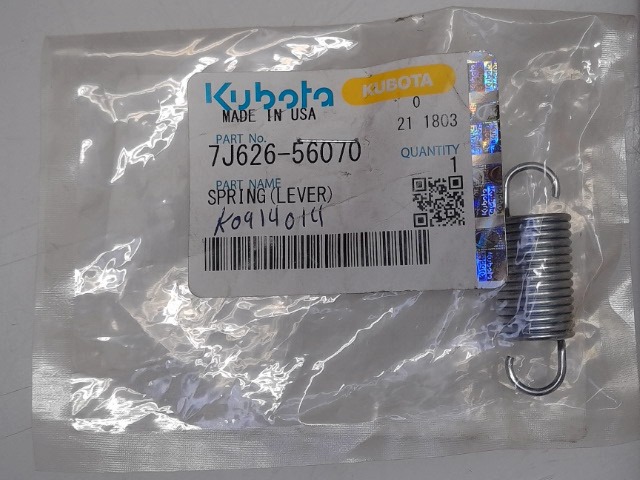 7J626-56070 Spring for KUBOTA