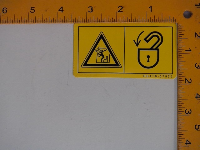 RB419-57932 Label for KUBOTA