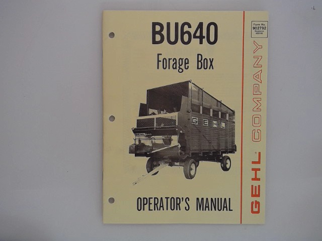 902792 Manual for GEHL MANITOU