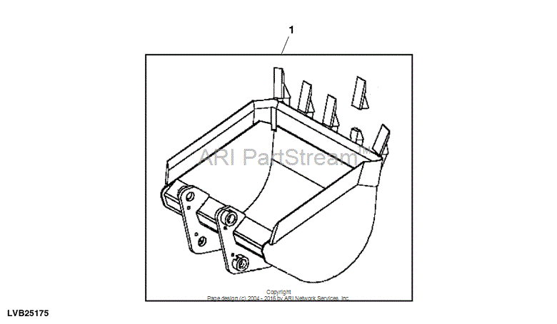 LVB25175 Loader Bucket for JOHN DEERE
