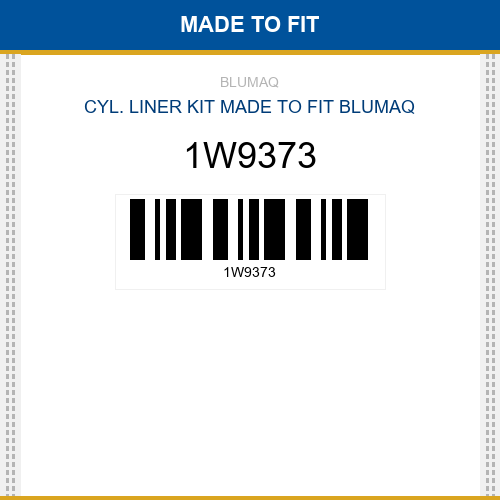 1W9373 Cyl. liner kit Made to fit