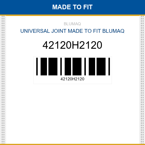 42120H2120 Universal joint Made to fit for KOMATSU