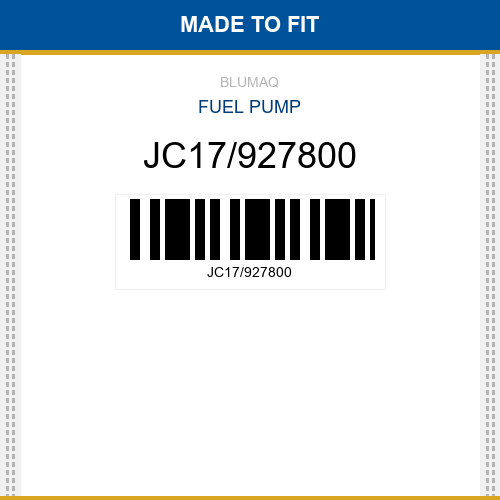 JC17/927800 Fuel pump Made to fit for JCB