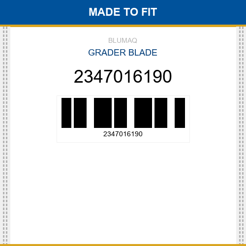 2347016190 Grader blade Made to fit for KOMATSU
