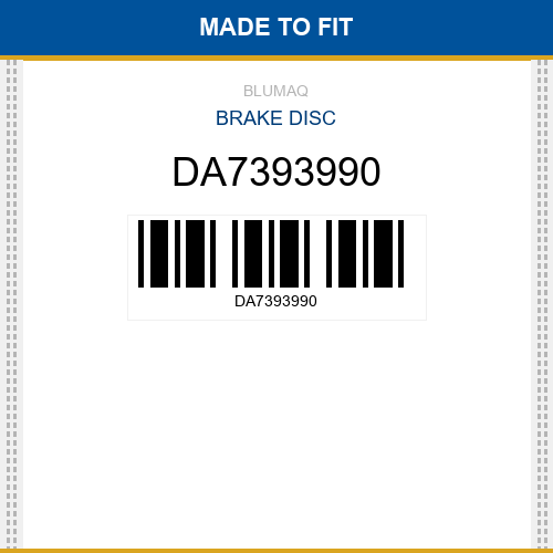 DA7393990 Brake disc Made to fit for Daewoo - Doosan