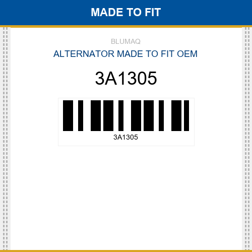 3A1305 Alternator Made to fit