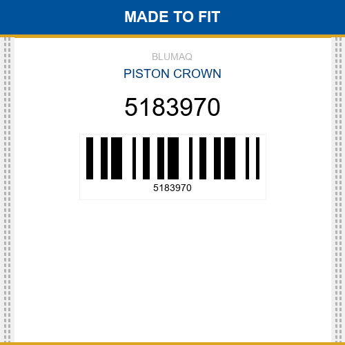 5183970 Piston crown Made to fit