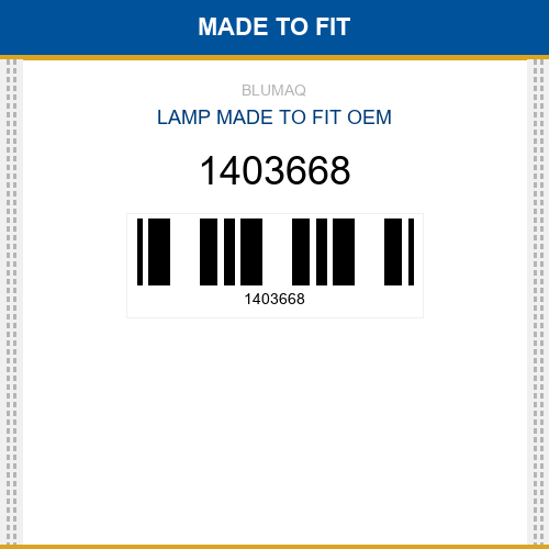 1403668 Lamp Made to fit