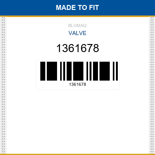 1361678 Valve Made to fit