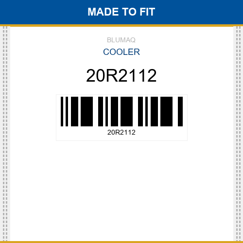 20R2112 Cooler Made to fit for CATERPILLAR