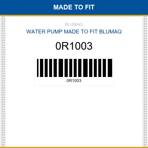 0R1003 Water pump Made to fit for CATERPILLAR