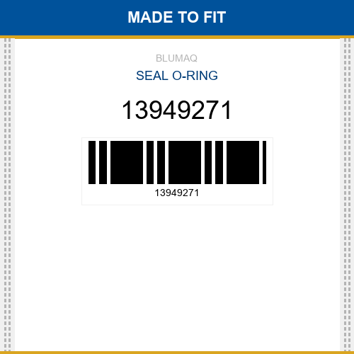 13949271 Seal o-ring Made to fit for VOLVO