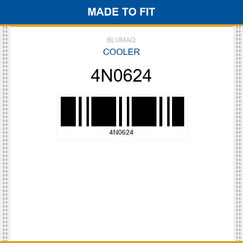 4N0624 Cooler Made to fit for CATERPILLAR
