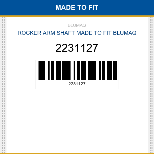 2231127 Rocker arm shaft Made to fit