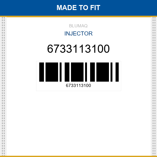 6733113100 Injector Made to fit for KOMATSU