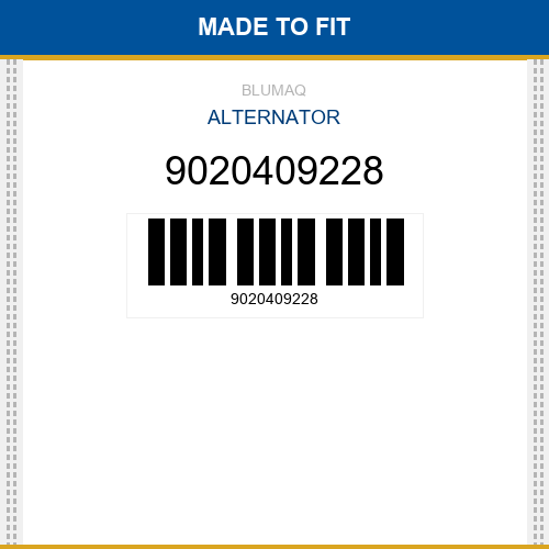 9020409228 Alternator Made to fit for VOLVO