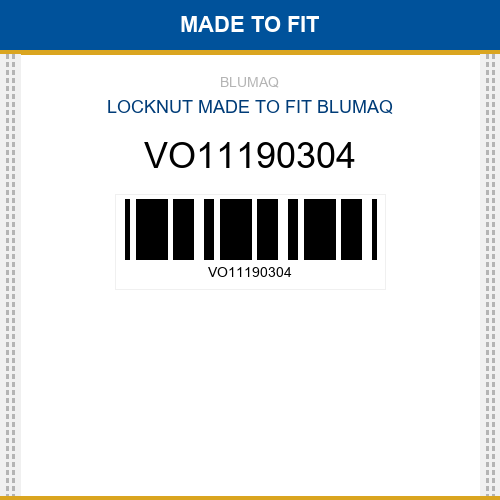 VO11190304 Locknut Made to fit for VOLVO