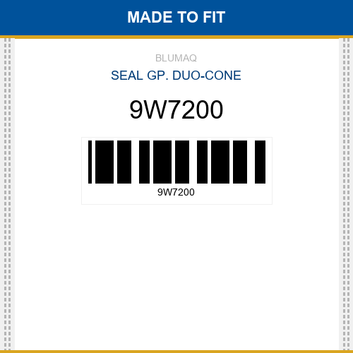 9W7200 Seal gp. duo-cone Made to fit for CATERPILLAR