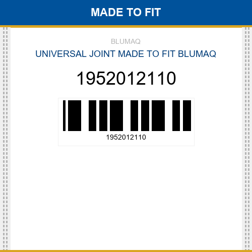 1952012110 Universal joint Made to fit for KOMATSU
