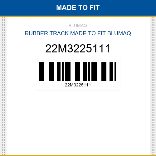 22M3225111 Rubber track Made to fit for KOMATSU